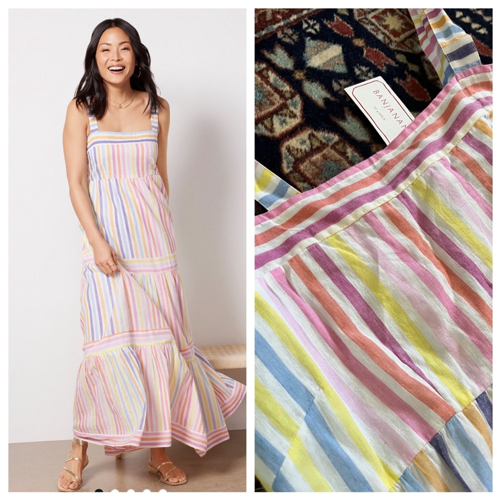 Banjanan Multicolor Striped Maxi Dress